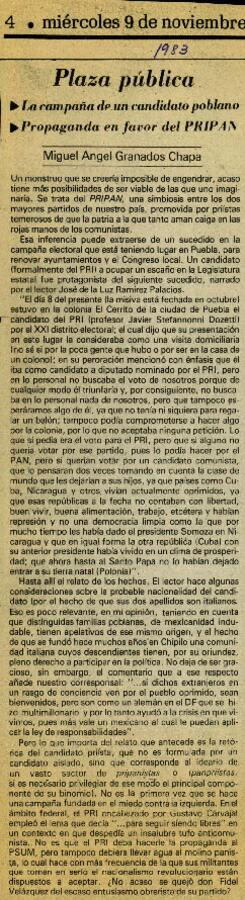 
La campaña de un candidato poblano.


