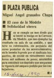 
El caso de la Modelo. Solidaridad obrera.


