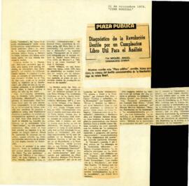 
Diagnóstico de la Revolución.



