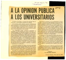 
A la opinión pública.


