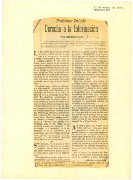 
Problema Peludo.
Derecho a la información.


