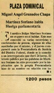 
Martínez Soriano habla. Huelga parlamentaria.


