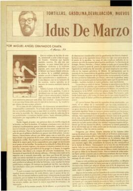
TORTILLAS, GASOLINA, DEVALUACIÓN, NUEVOS Idus De Marzo.


