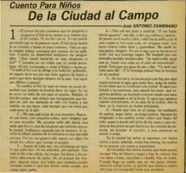 
Cuento para niños de la ciudad al campo.


