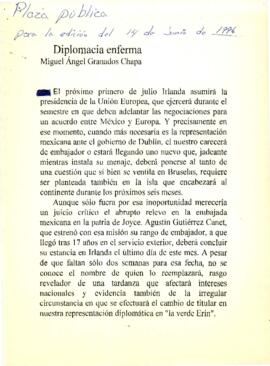 
Diplomacia enferma.


