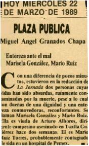 
Entereza ante el mal Marisela González, Mario Ruiz.


