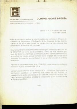 
Comunicado de prensa.


