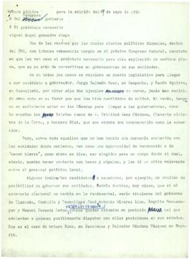 
Del congreso al gobierno.
El preámbulo necesario.


