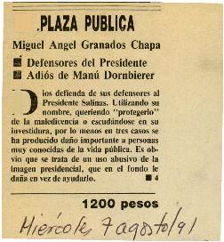 
Defensores del Presidente. Adiós de Manó Dornbierer.


