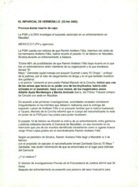 
Provoca dudas muerte de capo.


