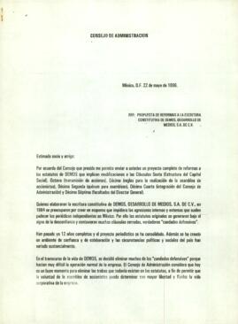 
Propuesta de reforma a la escritura constitutiva de Demos, desarrollo de medios S.A. de C. V.


