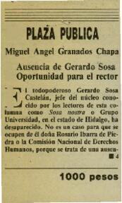 
Ausencia de Gerardo Sosa, oportunidad para el rector.


