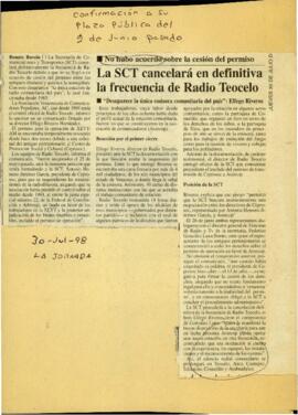 
La Secretaria de Comunicaciones y Transporte cancelara definitivamente la frecuencia de Radio Teocelo.


