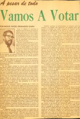 
A pesar de todo vamos a votar.


