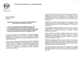 
Reforma profunda en aspectos estructurales y funcionales, propone el rector.


