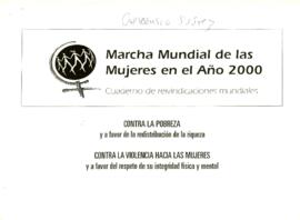 
Marcha Mundial de las. Mujeres en el Año 2000.


