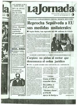 
Reprocha sepúlvea a EU susmedidas unilaterales.


