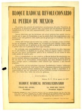 
Bloqueo Radical Revolucionario al Pueblo México.


