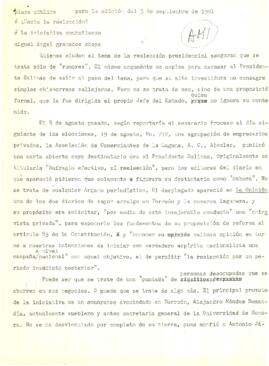 
¿Hacia la reelección? La iniciativa coahuilense.


