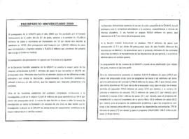 
Presupuesto universitario 2000.


