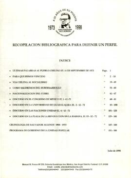 
Recopilación Bibliográfica para definir un perfil.



