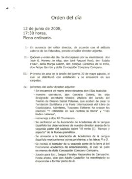 
Orden del día.


