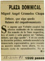 
Debate, que algo queda, balance del empadronamiento.


