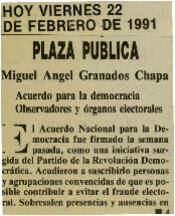 
Acuerdo para la democracia, observadores y órganos electorales.


