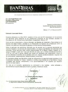 
Estimado Licenciado Romo.


