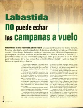 
Labastida no puede echar las campanadas a vuelo.


