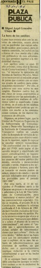 
La hora de los satélites.


