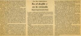 
En el desfile y en la vivienda.


