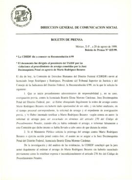 
Boletín de prensa.


