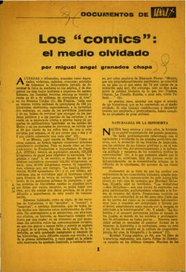 
Los ´comics´ : el medio olvidado.


