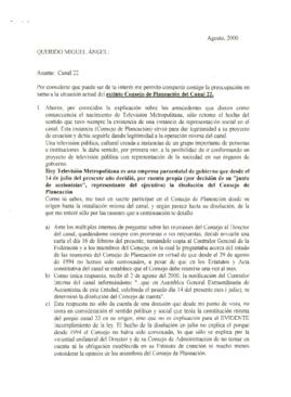 
Carta a Miguel Ángel Granados Chapa.


