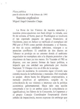 
Sureste explosivo.


