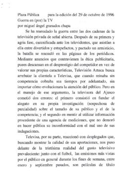 
Guerra en (por) la TV.


