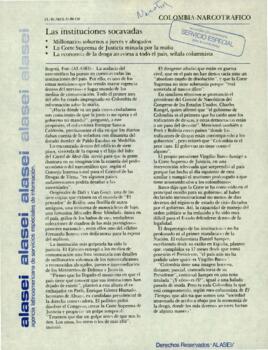 
Las instituciones socavadas.


