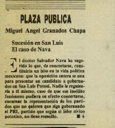 
Sucesión en San Luis. El caso de Nava.


