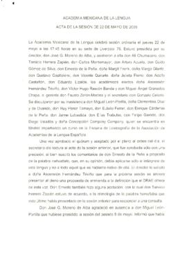 
Acta de la sesión del 22 de mayo del 2008.


