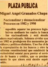 
Nacionalizar y desnacionalizar. Procesos en 1982 y 1990.


