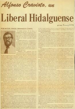 
Alfonso Cravioto, un Liberal Hidalguense.


