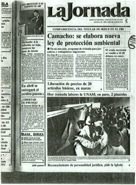 
Camacho : se elvaora nueva ley de proteccion hambiental.


