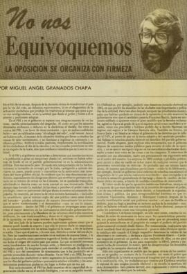 
No nos equivoquemos. La oposición se organiza con firmeza.


