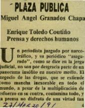 
Enrique Toledo Coutiño. Prensa y derechos humanos.


