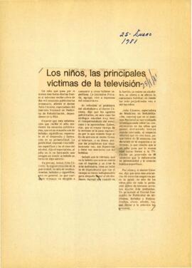 
Los niños, las principales víctimas de la televisión.


