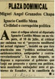 
Ignacio Castillo Mena. Civilidad o corrupción política.


