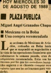 
Mexicana en la Bolsa. Una compra recomendada.


