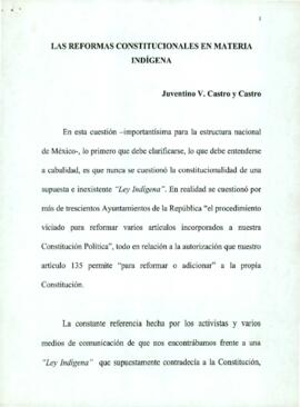 
Las Reformas Constitucionales en Materia Indígena.


