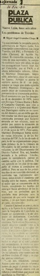 
Nuevo León, hace seis años. Los problemas de Treviño.


